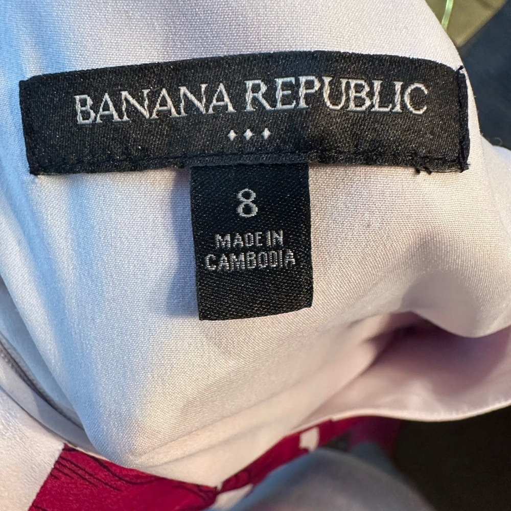 Banana Republic Red and White Floral Dress - Picture 6 of 6
